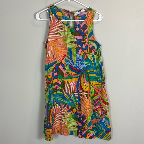 C & C California linen tropical floral sleeveless dress women size small - Picture 1 of 7